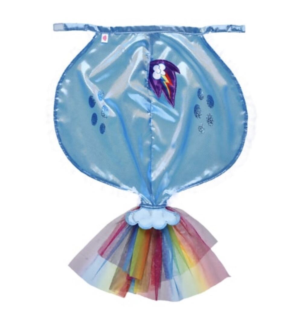 Build A Bear My Little Pony Seapony Cape Rainbow Dash MLP Blue Mermaid Tail Tutu